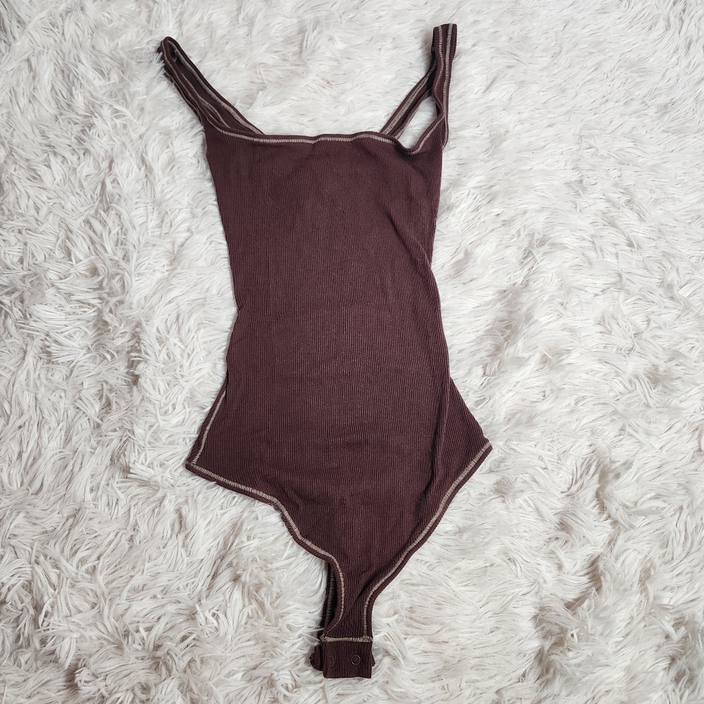 SKIMS COTTON RIB BODYSUIT/ CHOCOLATE/XXS, 4X/ NWT - Picture 2 of 12